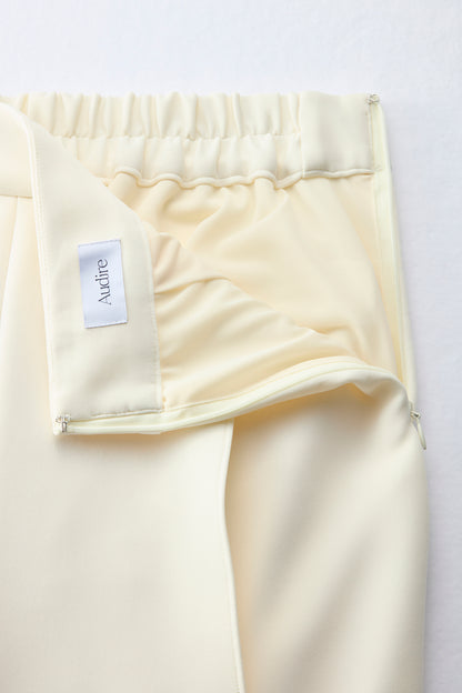 Office jersey wide pants（Ivory）