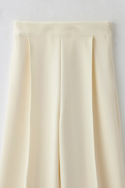 Office jersey wide pants（Ivory）