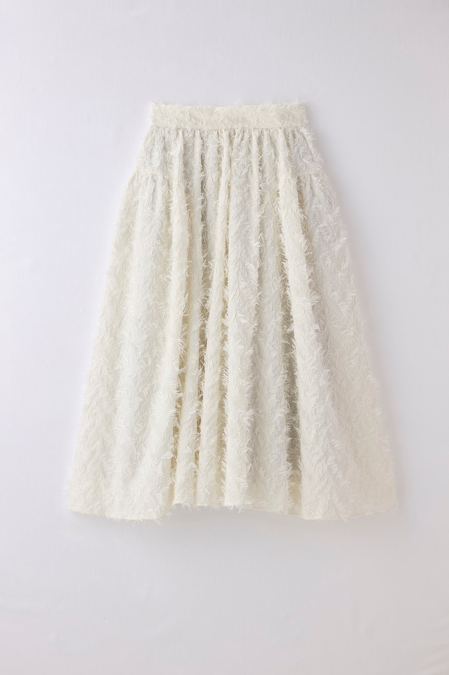 Opera gather skirt（Jacquard White）