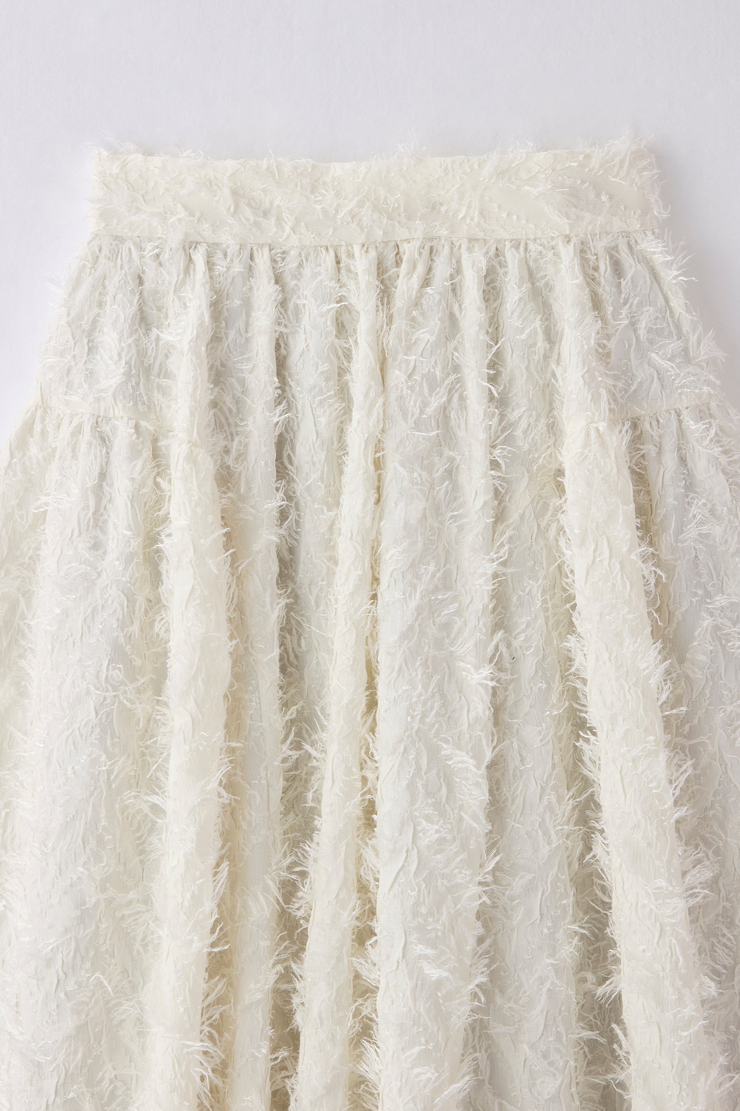 Opera gather skirt（Jacquard White）