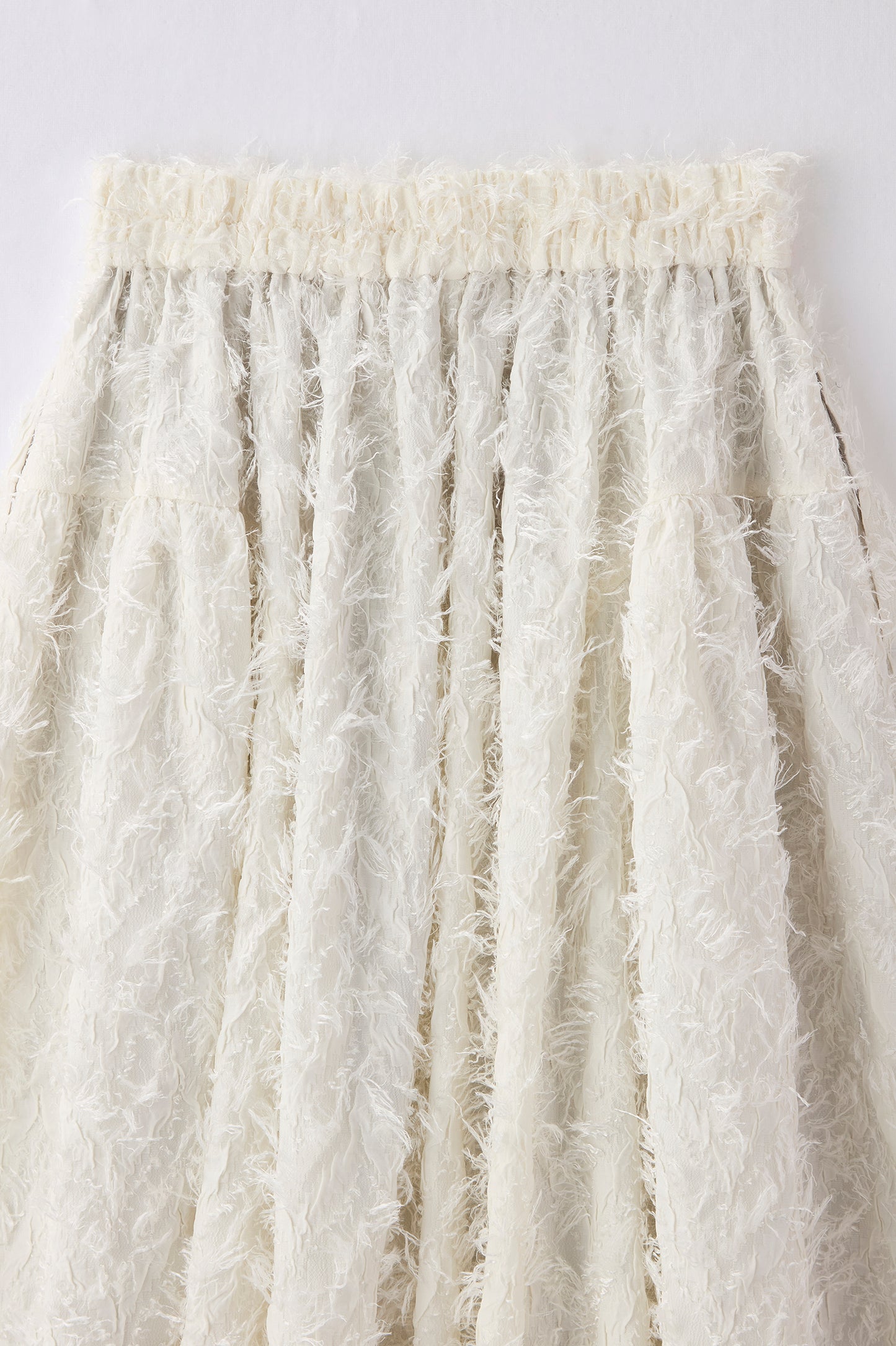 Opera gather skirt（Jacquard White）
