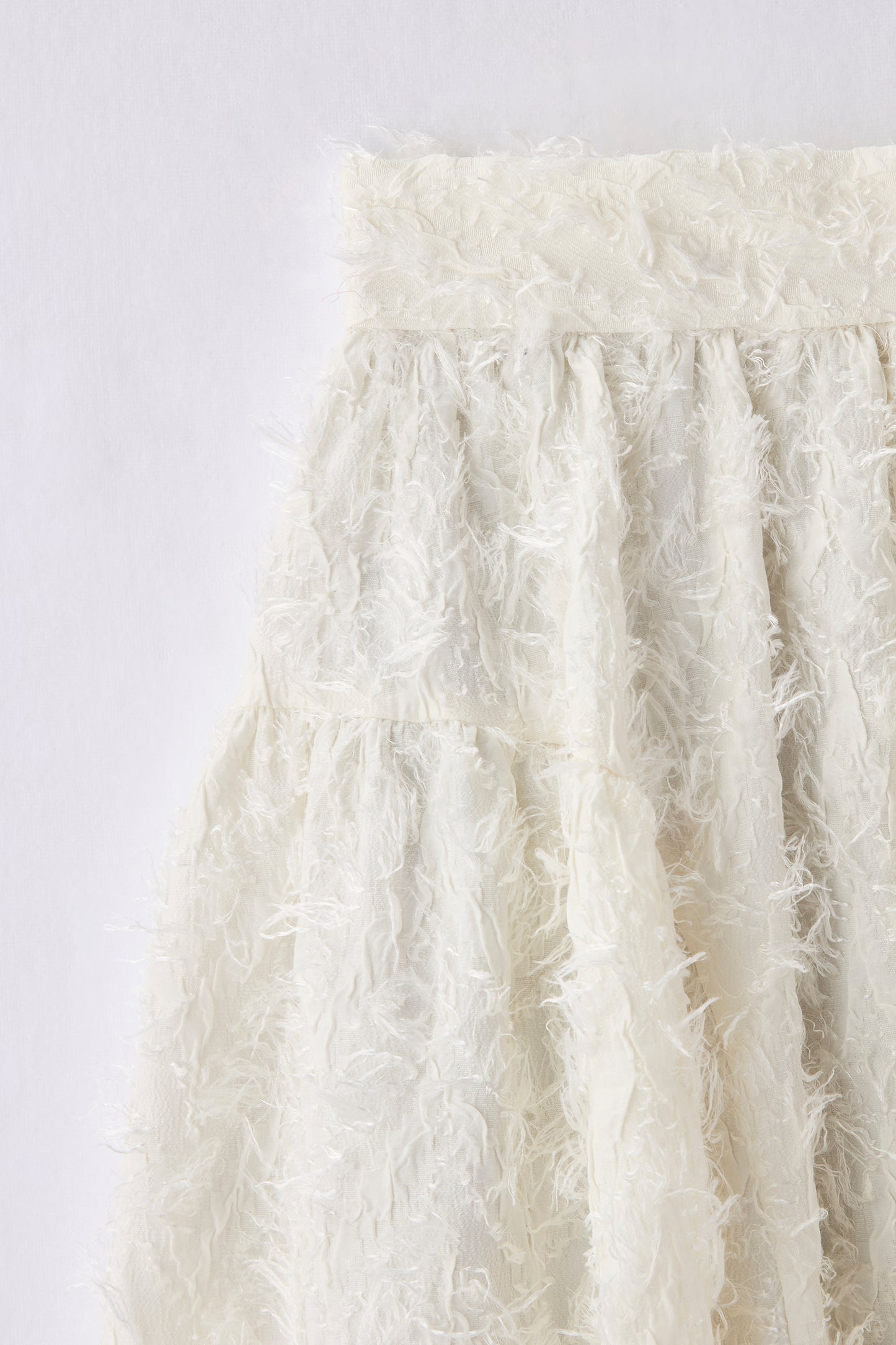 Opera gather skirt（Jacquard White）