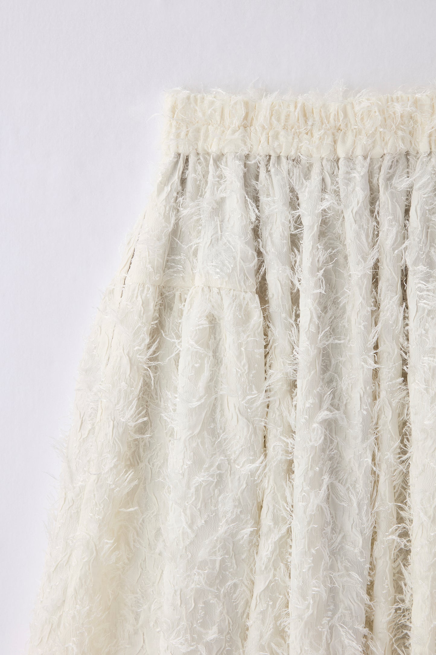 Opera gather skirt（Jacquard White）