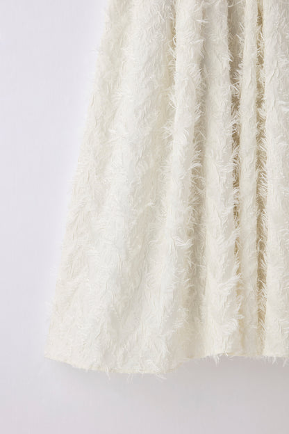 Opera gather skirt（Jacquard White）