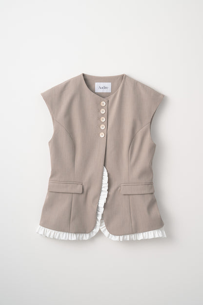 Frill smart vest(Beige)