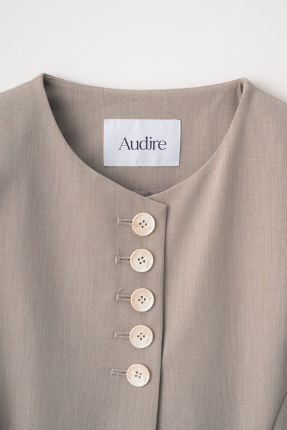 Frill smart vest(Beige)