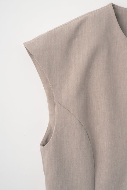 Frill smart vest(Beige)