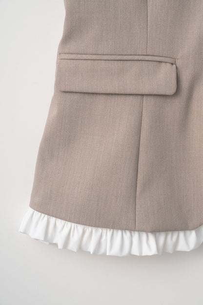 Frill smart vest(Beige)