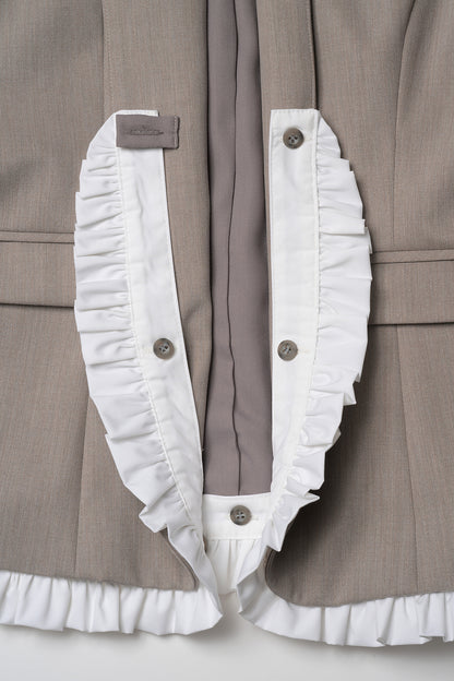 Frill smart vest(Beige)