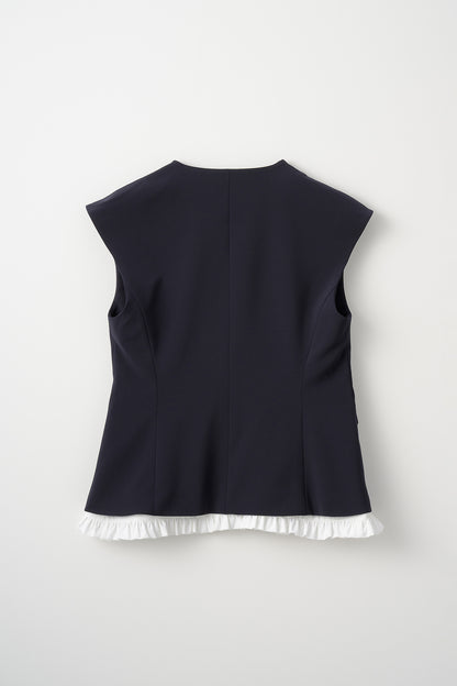 Frill smart vest(Navy)