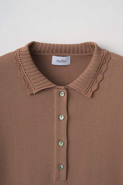 Cool knit polo(Biscuit)
