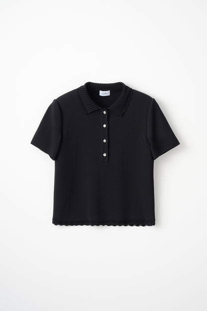 Cool knit polo(Black)