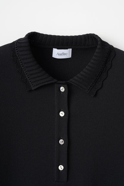 Cool knit polo(Black)