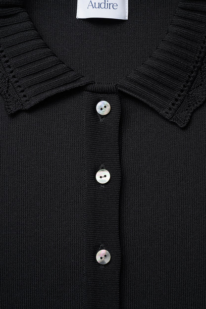 Cool knit polo(Black)