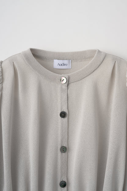 Candy gather cardigan(Pale gray)