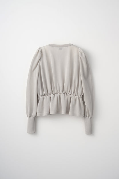 Candy gather cardigan(Pale gray)