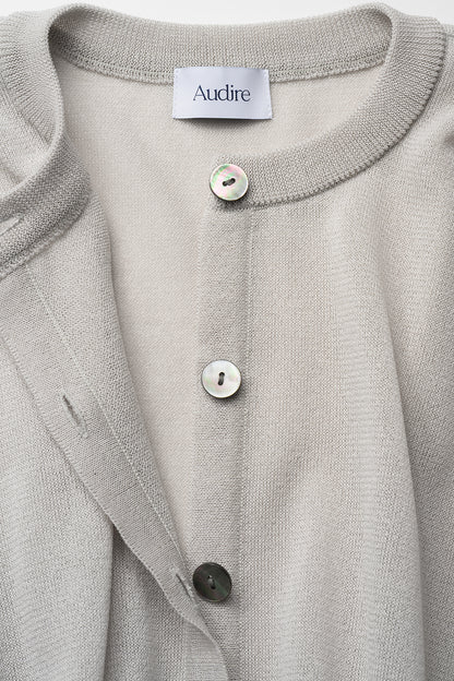 Candy gather cardigan(Pale gray)