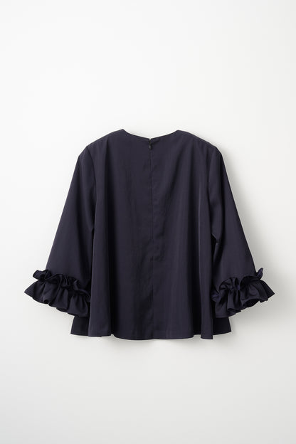 Peony cuffs tops(Navy)