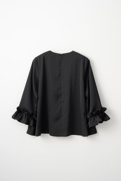 Peony cuffs tops(Black)