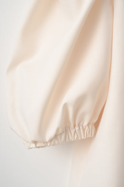 Essential puff sleeve tops(Ivory)
