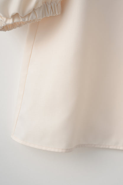 Essential puff sleeve tops(Ivory)