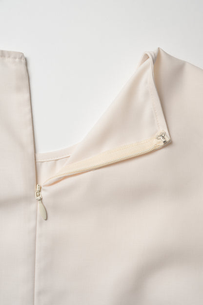 Essential puff sleeve tops(Ivory)