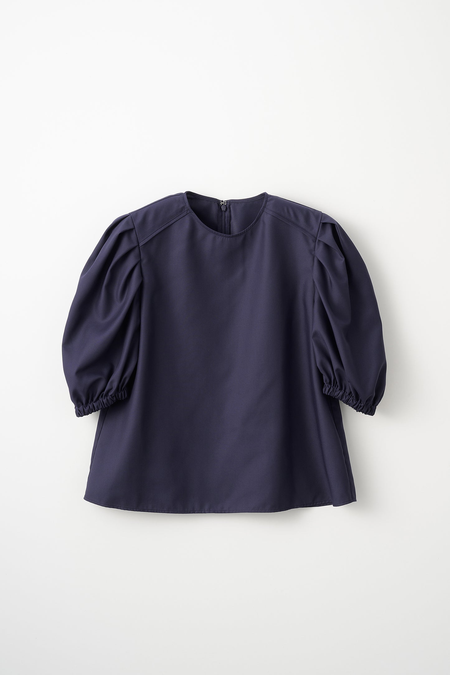 Essential puff sleeve tops(Navy)