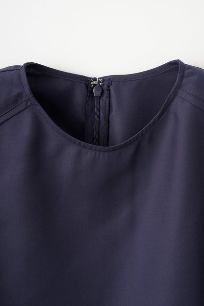 Essential puff sleeve tops(Navy)