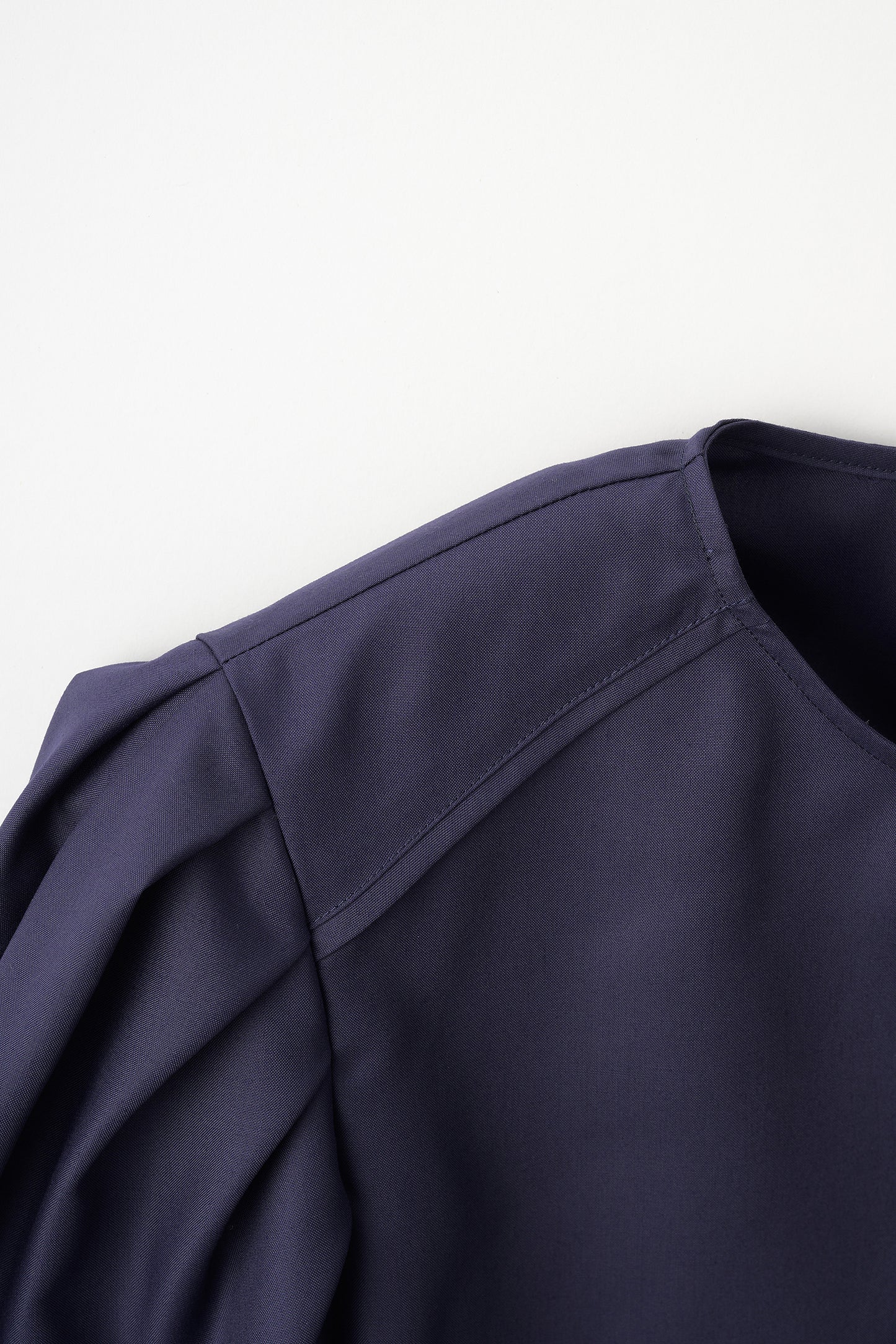 Essential puff sleeve tops(Navy)