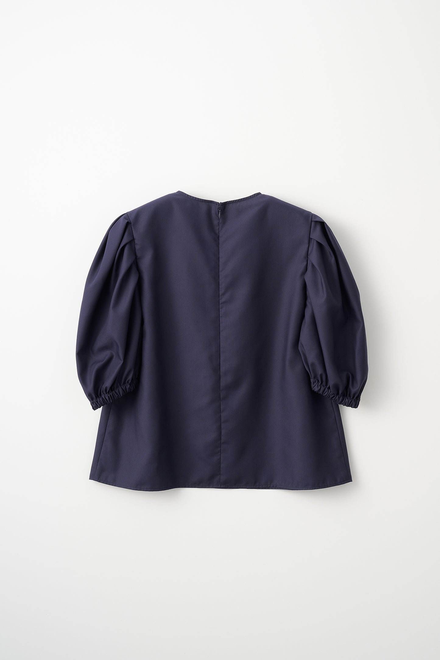 Essential puff sleeve tops(Navy)