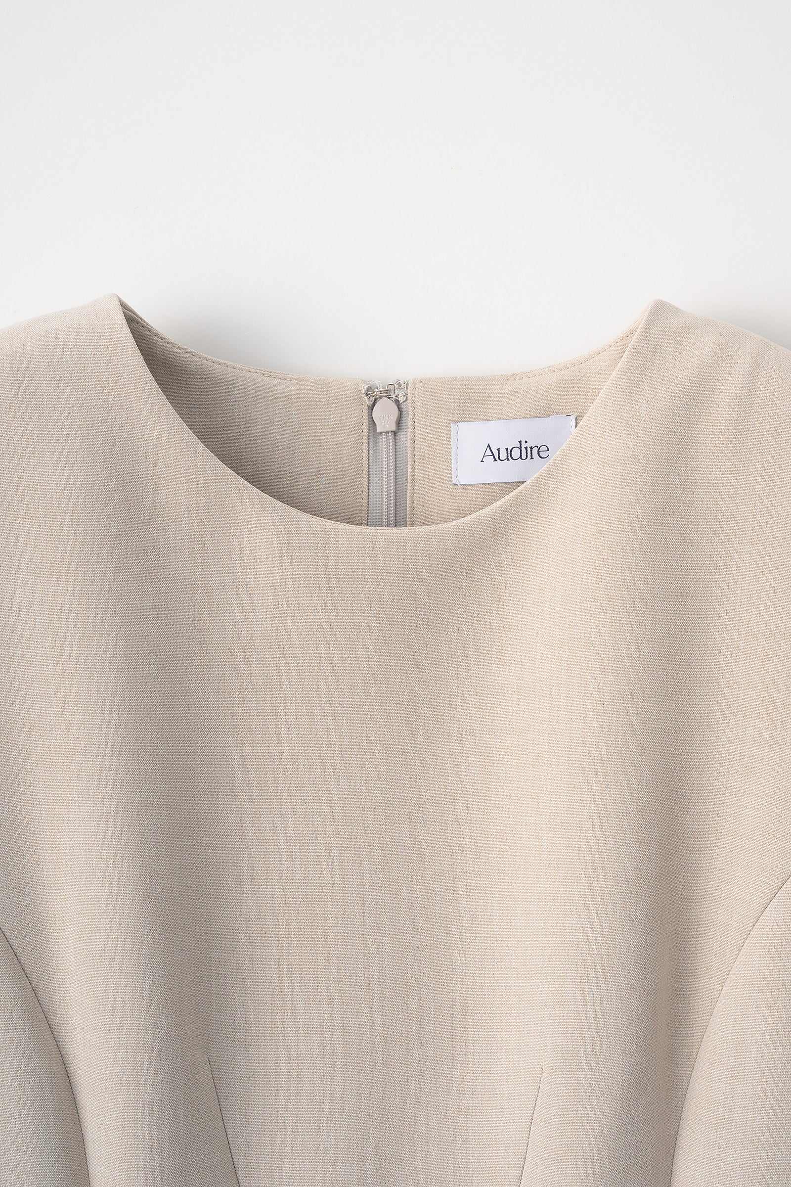 ワンピース audire Prima peplum dress(Beige) Prima peplum dress(Beige) – Audire
