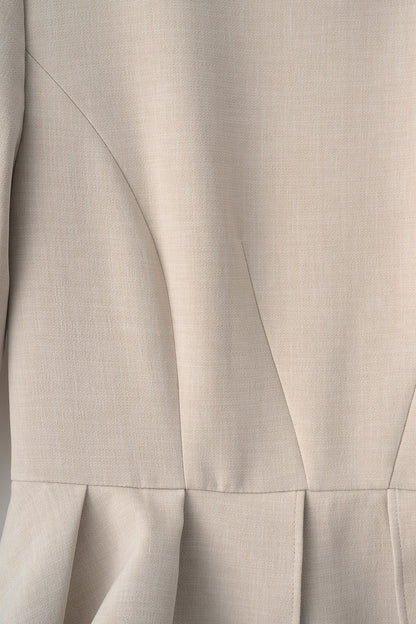 Prima peplum dress(Beige)