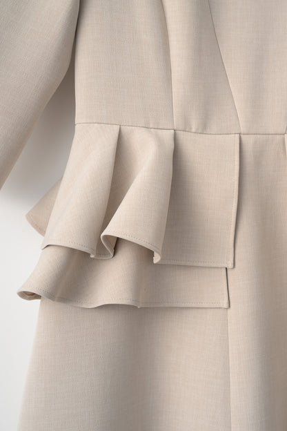 Prima peplum dress(Beige)