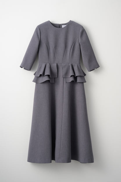 Prima peplum dress(Gray)