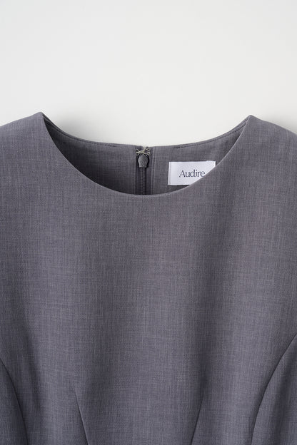 Prima peplum dress(Gray)