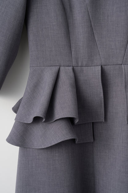 Prima peplum dress(Gray)
