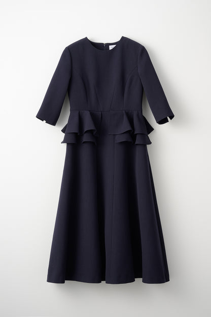 Prima peplum dress(Navy)