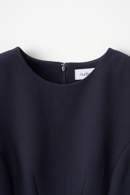 Prima peplum dress(Navy)