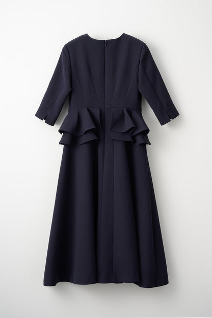 Prima peplum dress(Navy)
