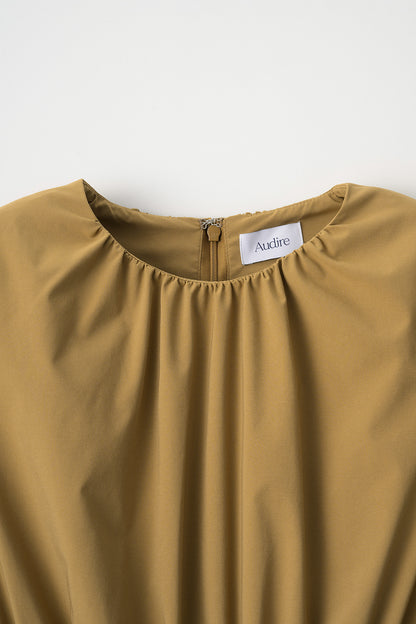 Melody gather dress(Brown)