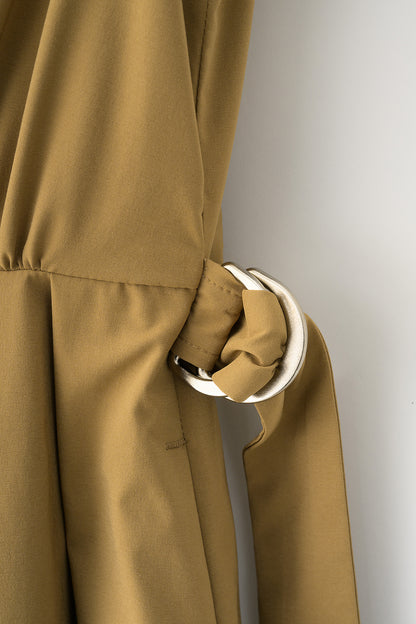Melody gather dress(Brown)