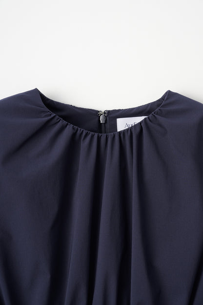 Melody gather dress(Navy)