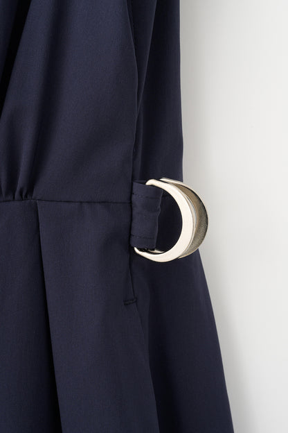 Melody gather dress(Navy)