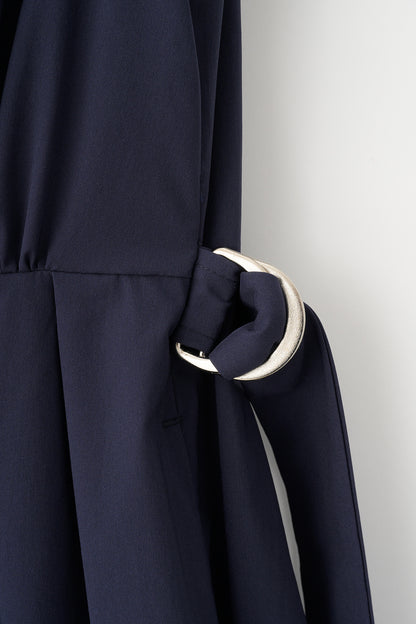 Melody gather dress(Navy)