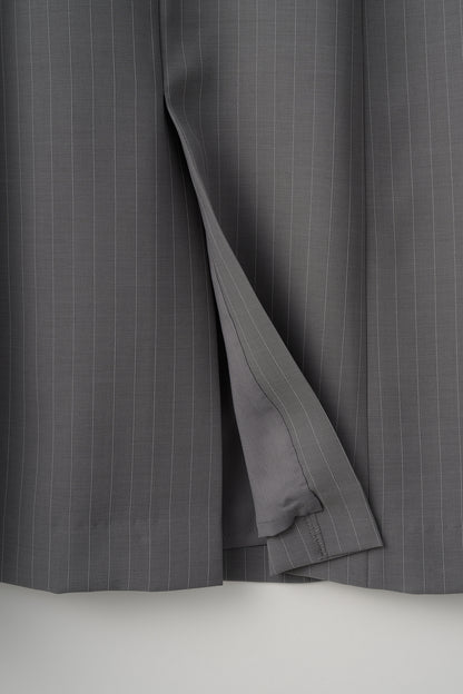 Metropolitan lady dress(Gray stripe)