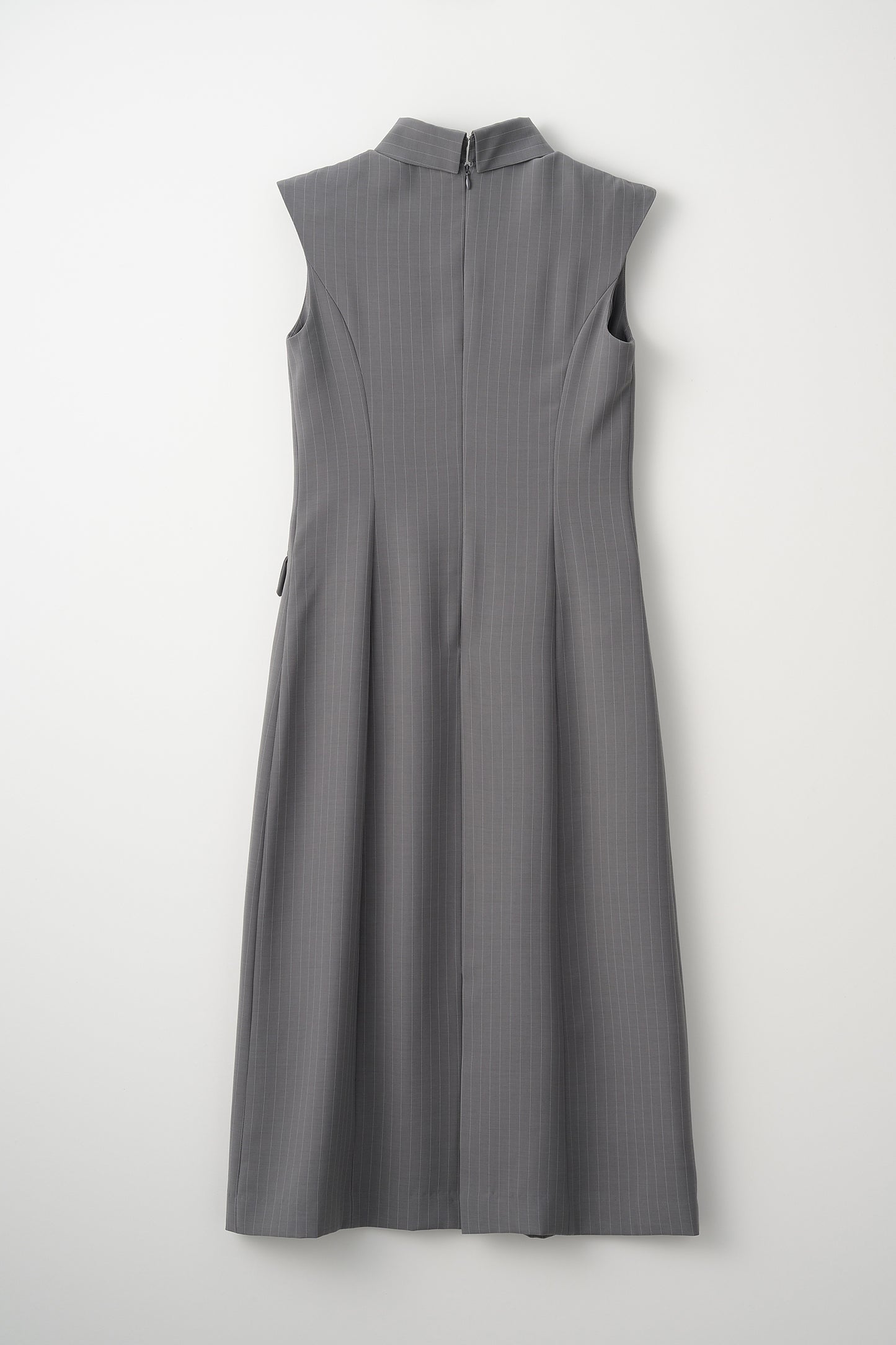 Metropolitan lady dress(Gray stripe)