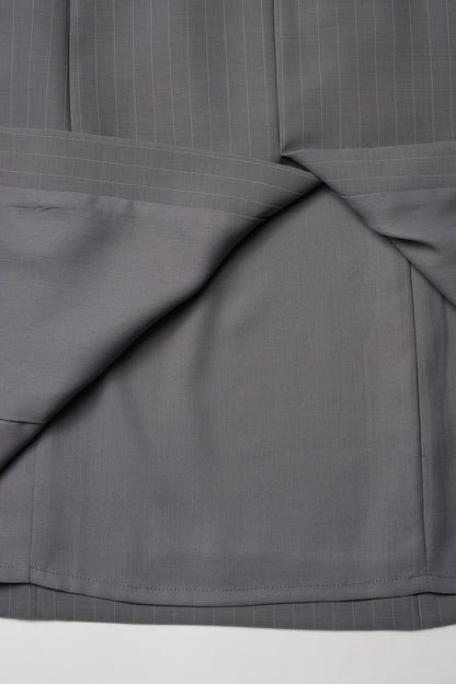 Metropolitan lady dress(Gray stripe)
