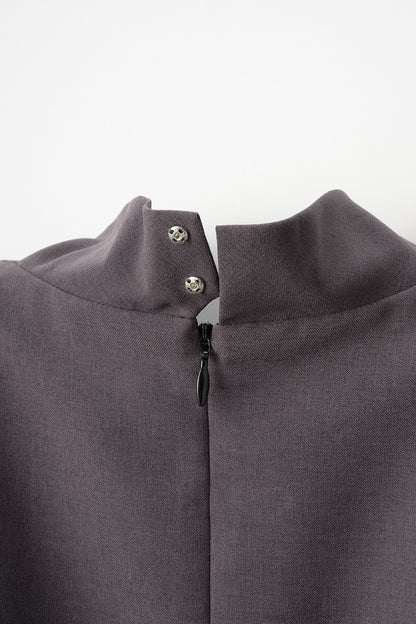 Tea time shirt dress(Gray)