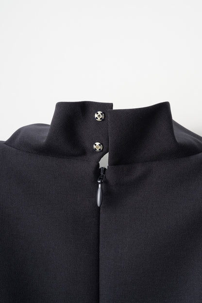 Tea time shirt dress(Navy)