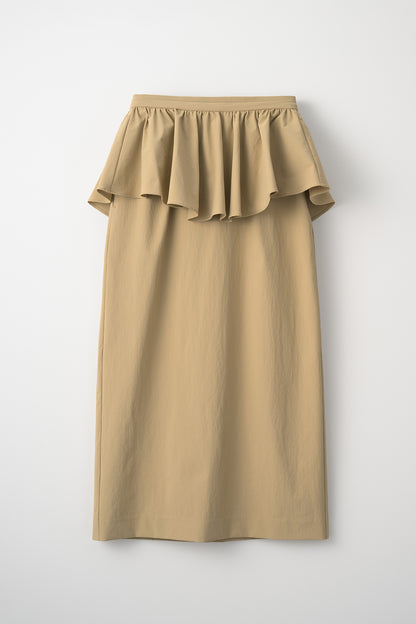 Tailored peplum skirt(Beige)